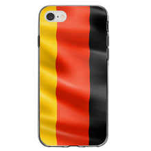 DistinctInk® Clear Shockproof Hybrid Case for Apple iPhone / Samsung Galaxy / Google Pixel - Germany Waving Flag