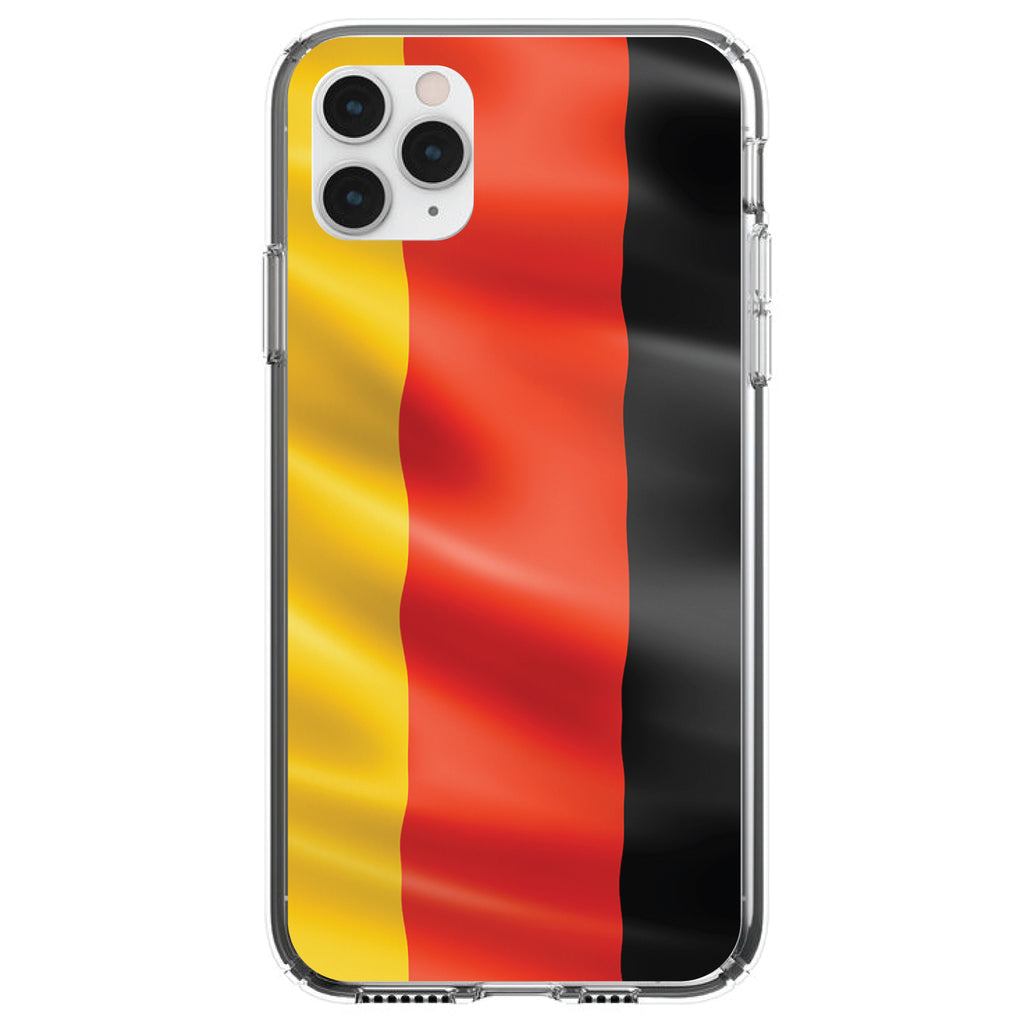 Germany Waving Flag Clear Shockproof iPhone Case