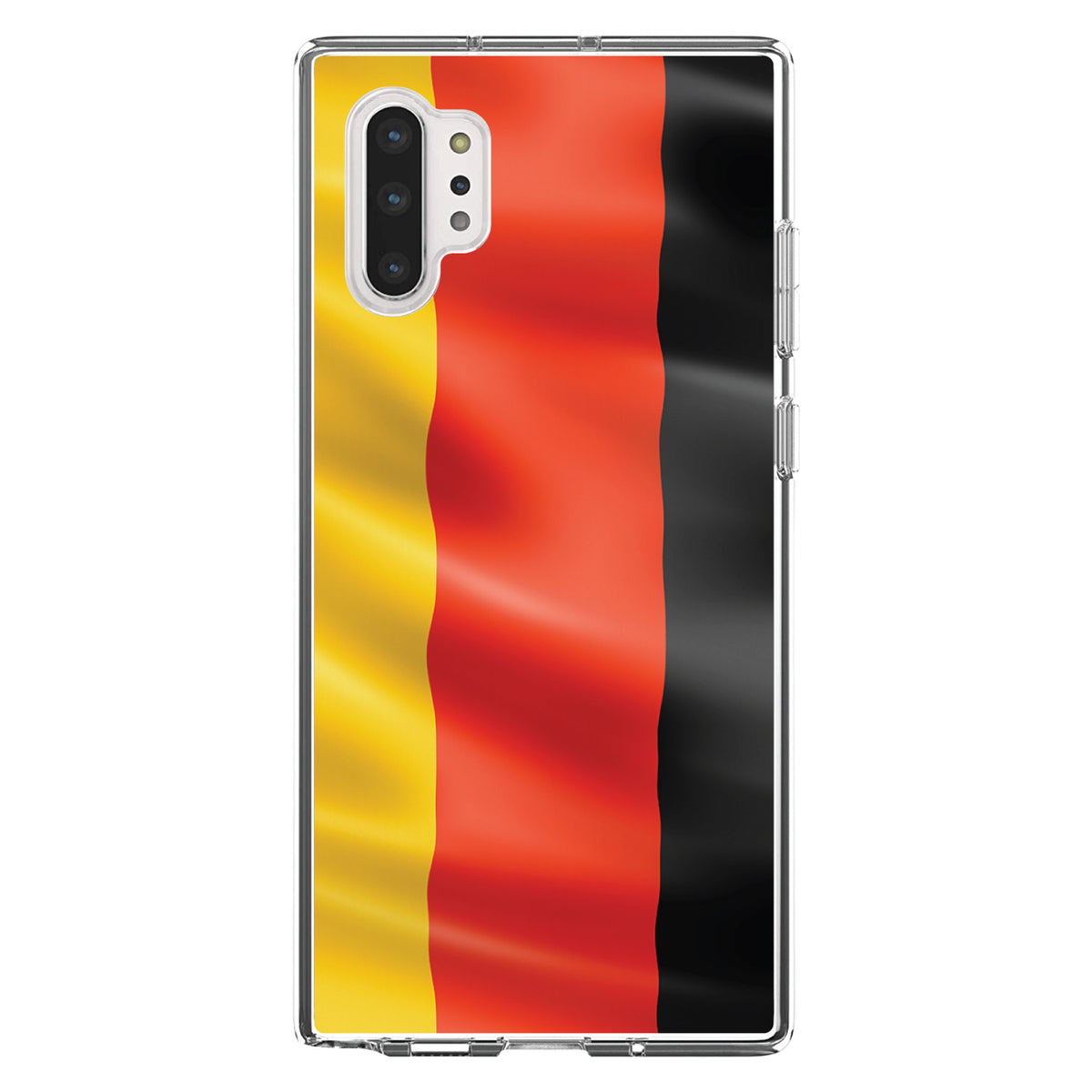 Germany Waving Flag Clear Shockproof iPhone Case, view 10