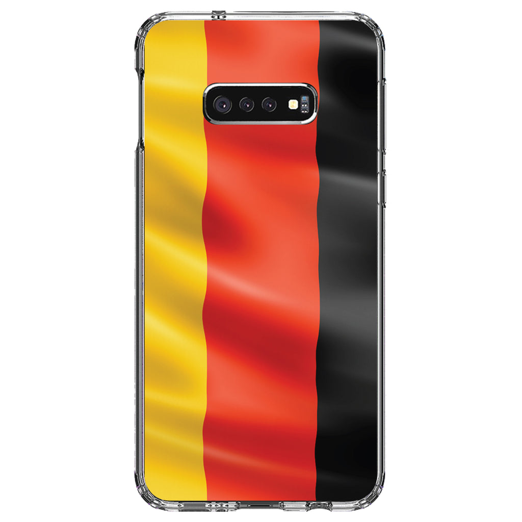 Germany Waving Flag Clear Shockproof iPhone Case, view 18