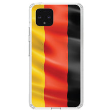 DistinctInk® Clear Shockproof Hybrid Case for Apple iPhone / Samsung Galaxy / Google Pixel - Germany Waving Flag
