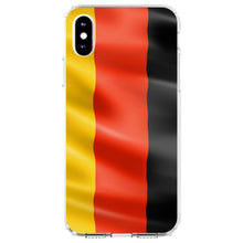 DistinctInk® Clear Shockproof Hybrid Case for Apple iPhone / Samsung Galaxy / Google Pixel - Germany Waving Flag