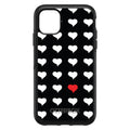 Red White Black Repeating Hearts OtterBox Symmetry Case for iPhone & Galaxy