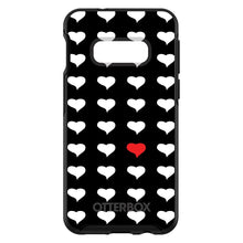 DistinctInk™ OtterBox Symmetry Series Case for Apple iPhone / Samsung Galaxy / Google Pixel - Red White Black Repeating Hearts