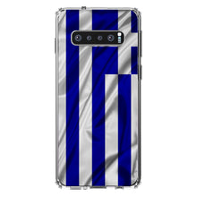 DistinctInk® Clear Shockproof Hybrid Case for Apple iPhone / Samsung Galaxy / Google Pixel - Greece Waving Flag
