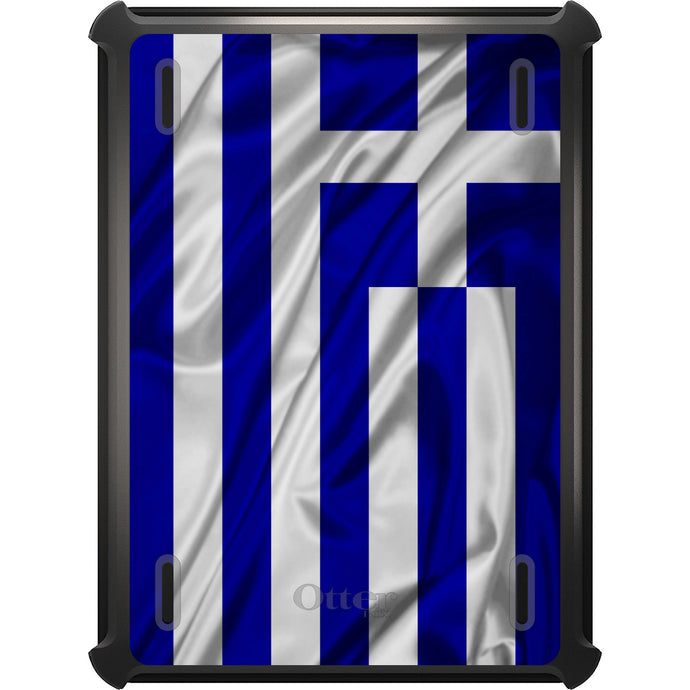 DistinctInk™ OtterBox Defender Series Case for Apple iPad / iPad Pro / iPad Air / iPad Mini - Greece Waving Flag