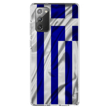DistinctInk® Clear Shockproof Hybrid Case for Apple iPhone / Samsung Galaxy / Google Pixel - Greece Waving Flag