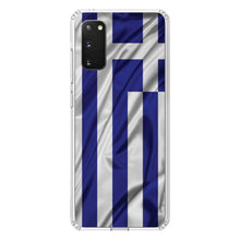 DistinctInk® Clear Shockproof Hybrid Case for Apple iPhone / Samsung Galaxy / Google Pixel - Greece Waving Flag