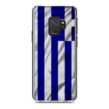 DistinctInk® Clear Shockproof Hybrid Case for Apple iPhone / Samsung Galaxy / Google Pixel - Greece Waving Flag