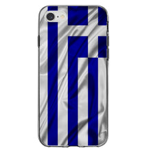 DistinctInk® Clear Shockproof Hybrid Case for Apple iPhone / Samsung Galaxy / Google Pixel - Greece Waving Flag