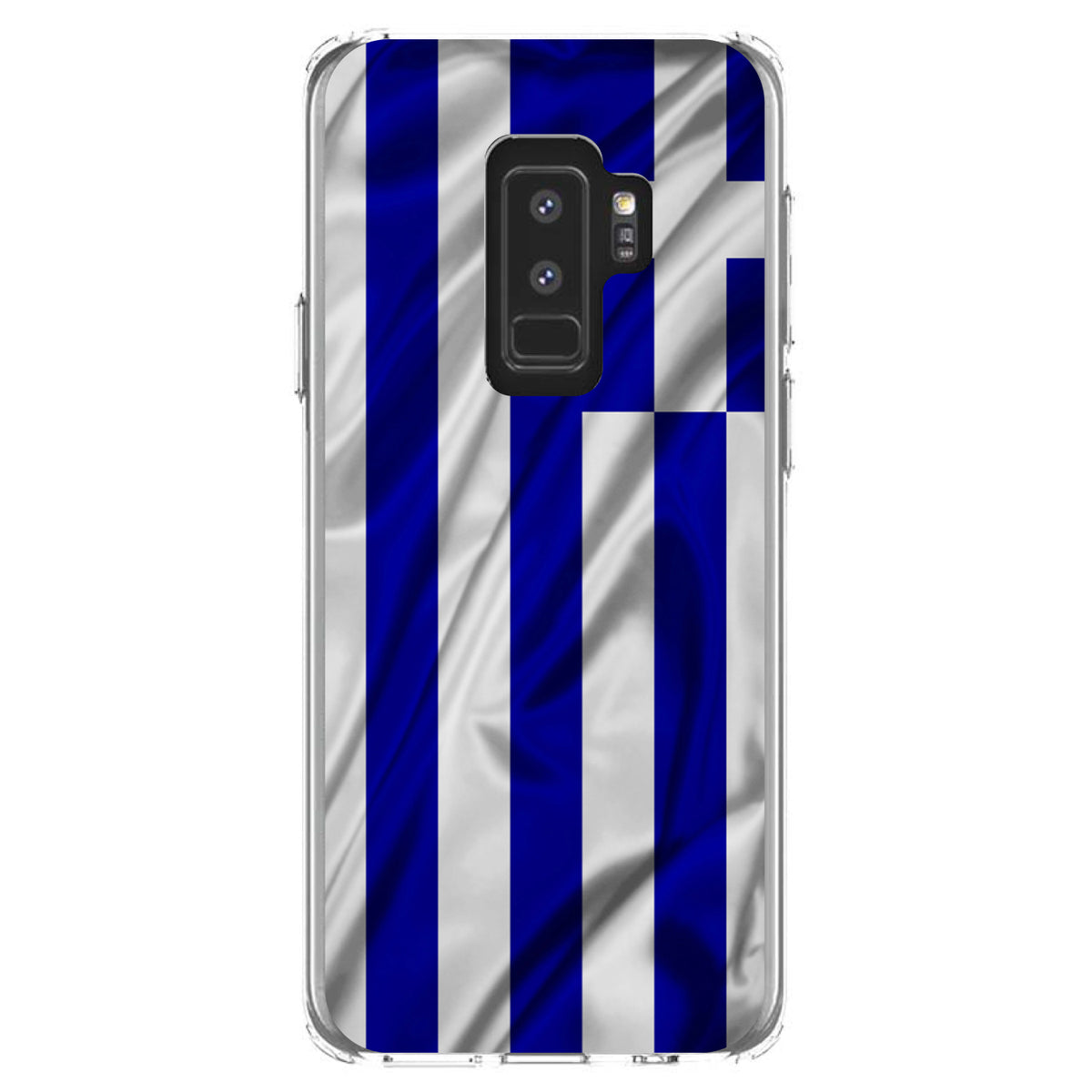 Greece Waving Flag Clear Shockproof iPhone Case, view 20