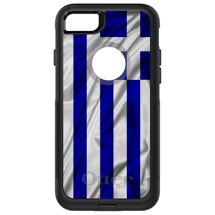 DistinctInk OtterBox Commuter Series Case for Apple iPhone or Samsung Galaxy - Greece Waving Flag