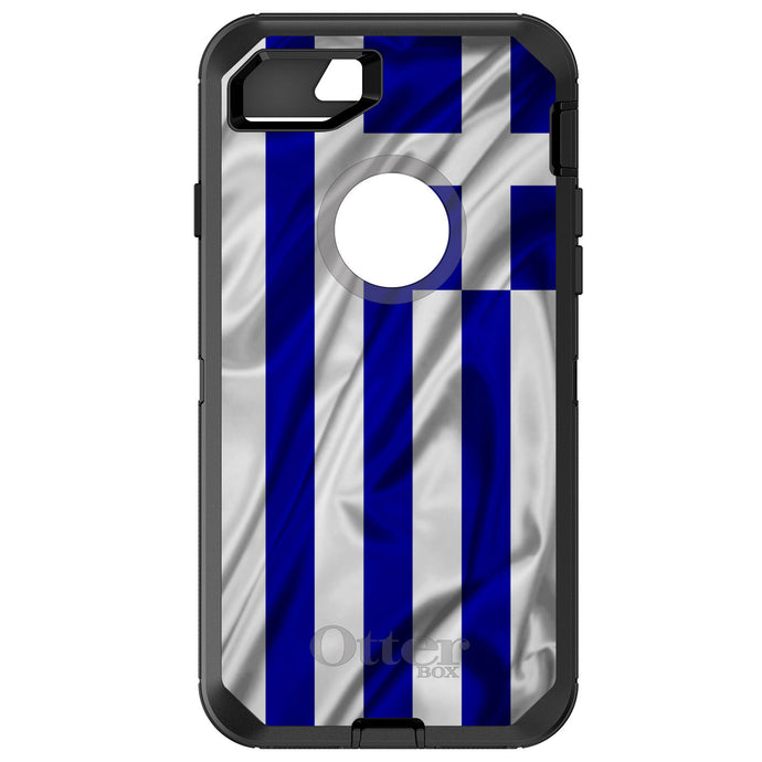 DistinctInk™ OtterBox Defender Series Case for Apple iPhone / Samsung Galaxy / Google Pixel - Greece Waving Flag