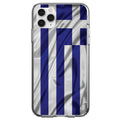 Greece Waving Flag Clear Shockproof iPhone Case
