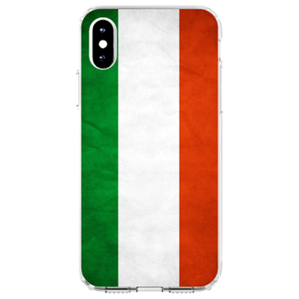 Hungary Old Flag Clear Shockproof iPhone Case, view 2