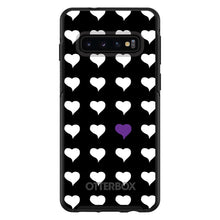 Purple White Black Repeating Hearts OtterBox Symmetry Case for iPhone & Galaxy