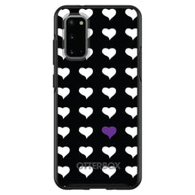 Purple White Black Repeating Hearts OtterBox Symmetry Case for iPhone & Galaxy