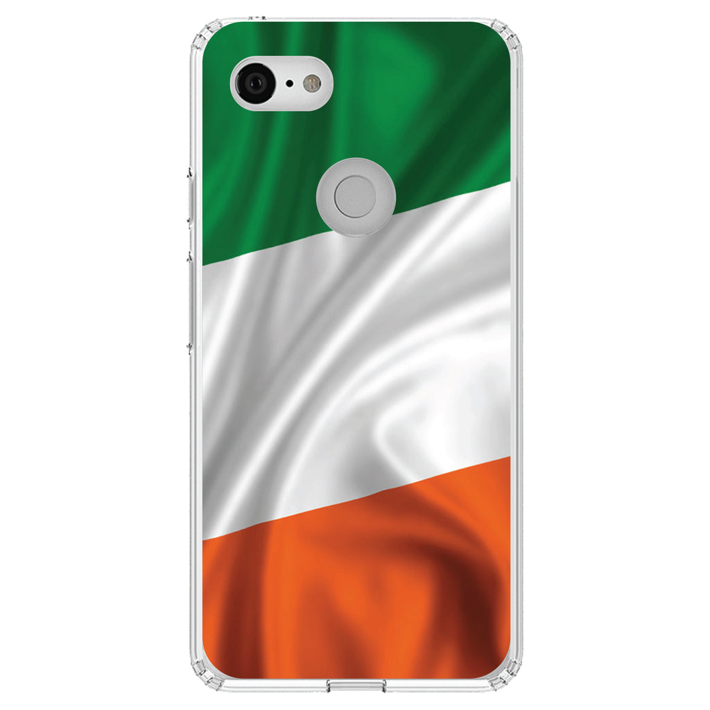 Ireland Waving Flag Clear Shockproof iPhone Case, view 22