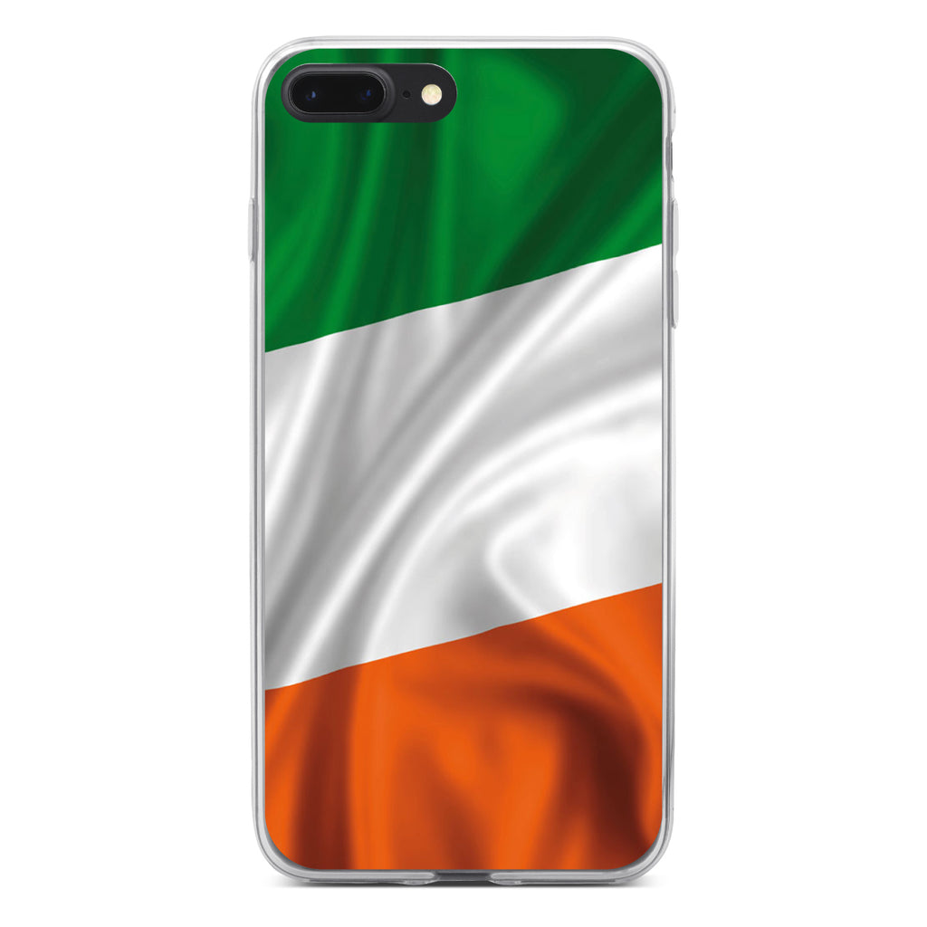 Ireland Waving Flag Clear Shockproof iPhone Case, view 6
