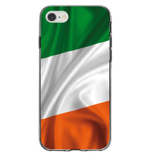 DistinctInk® Clear Shockproof Hybrid Case for Apple iPhone / Samsung Galaxy / Google Pixel - Ireland Waving Flag