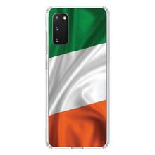 DistinctInk® Clear Shockproof Hybrid Case for Apple iPhone / Samsung Galaxy / Google Pixel - Ireland Waving Flag