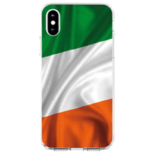 DistinctInk® Clear Shockproof Hybrid Case for Apple iPhone / Samsung Galaxy / Google Pixel - Ireland Waving Flag