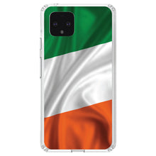 DistinctInk® Clear Shockproof Hybrid Case for Apple iPhone / Samsung Galaxy / Google Pixel - Ireland Waving Flag
