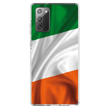 DistinctInk® Clear Shockproof Hybrid Case for Apple iPhone / Samsung Galaxy / Google Pixel - Ireland Waving Flag