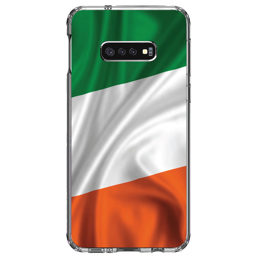 Ireland Waving Flag Clear Shockproof iPhone Case, view 18