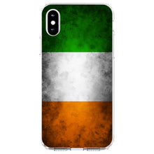 DistinctInk® Clear Shockproof Hybrid Case for Apple iPhone / Samsung Galaxy / Google Pixel - Ireland Old Flag