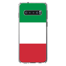 DistinctInk® Clear Shockproof Hybrid Case for Apple iPhone / Samsung Galaxy / Google Pixel - Italy Flag Red White Green