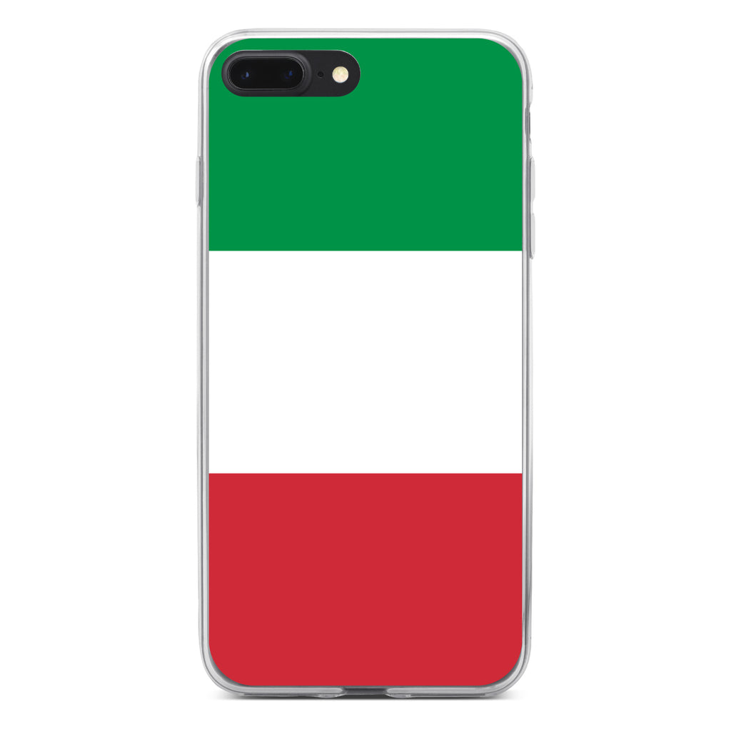 Italy Flag Red White Green Clear Shockproof iPhone Case, view 6