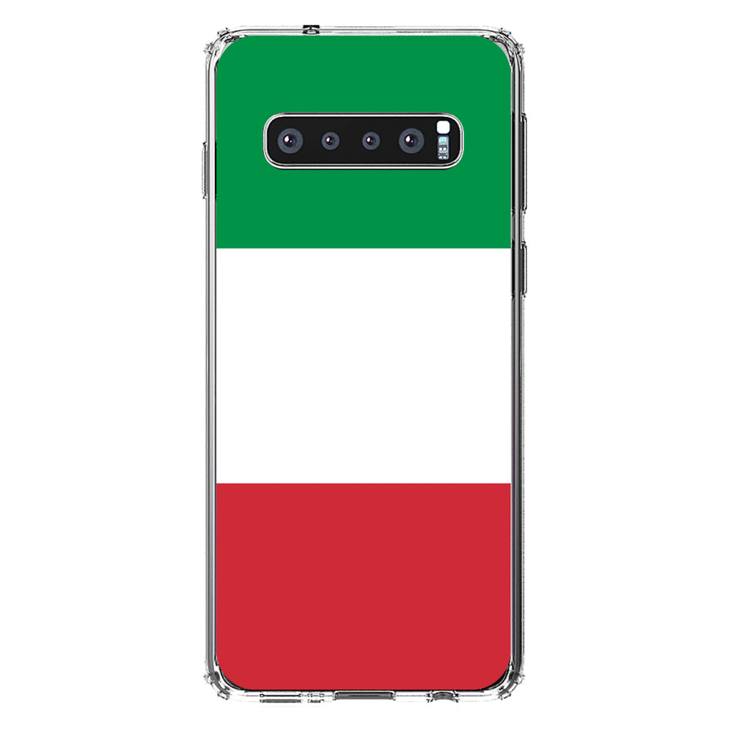 Italy Flag Red White Green Clear Shockproof iPhone Case, view 16