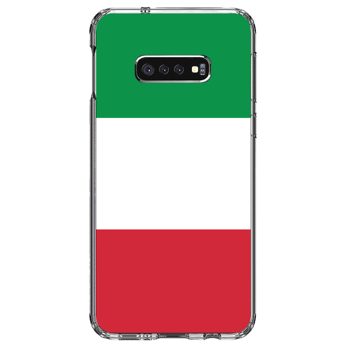 Italy Flag Red White Green Clear Shockproof iPhone Case, view 18