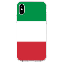 DistinctInk® Clear Shockproof Hybrid Case for Apple iPhone / Samsung Galaxy / Google Pixel - Italy Flag Red White Green