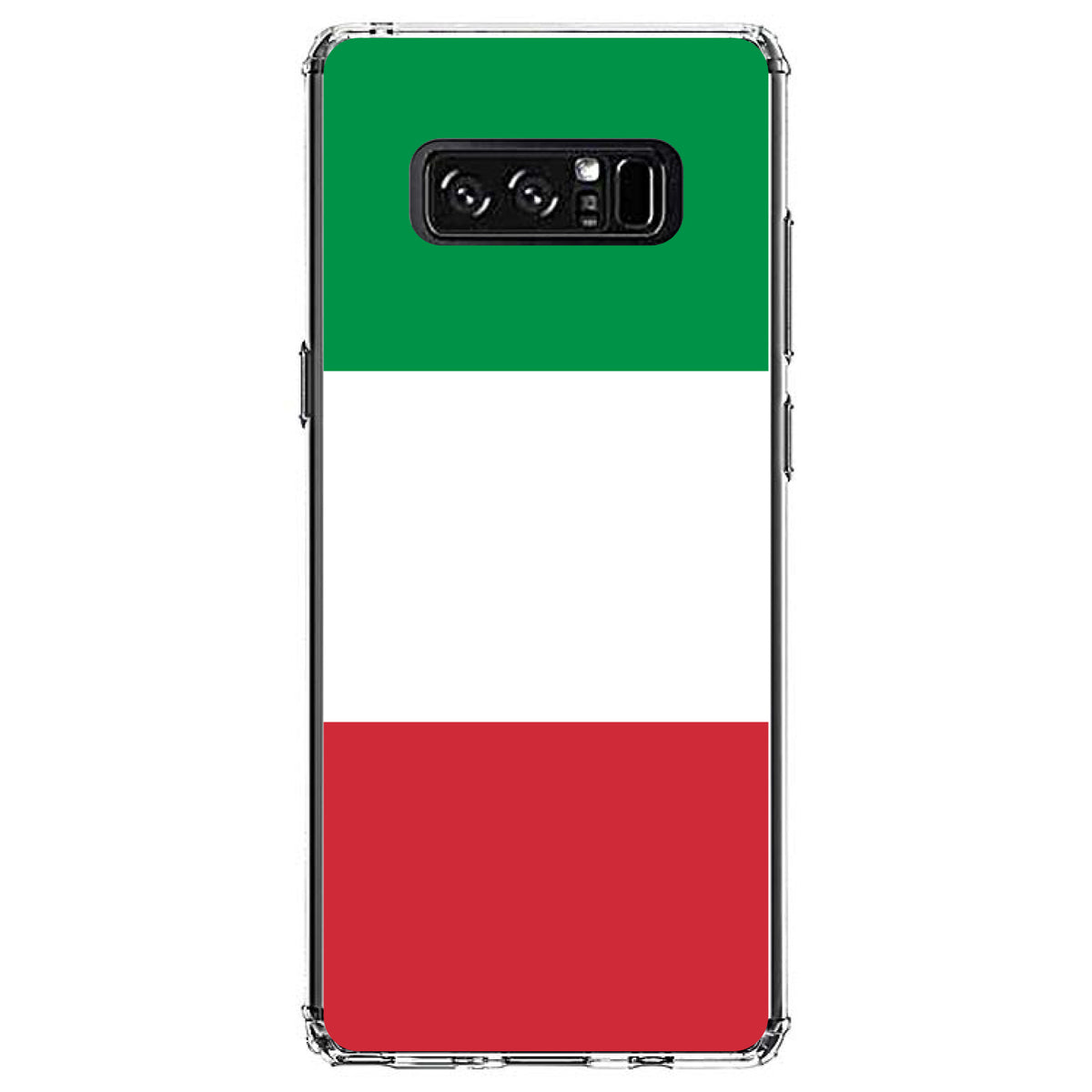 Italy Flag Red White Green Clear Shockproof iPhone Case, view 12