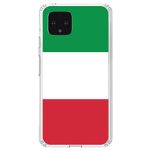 DistinctInk® Clear Shockproof Hybrid Case for Apple iPhone / Samsung Galaxy / Google Pixel - Italy Flag Red White Green