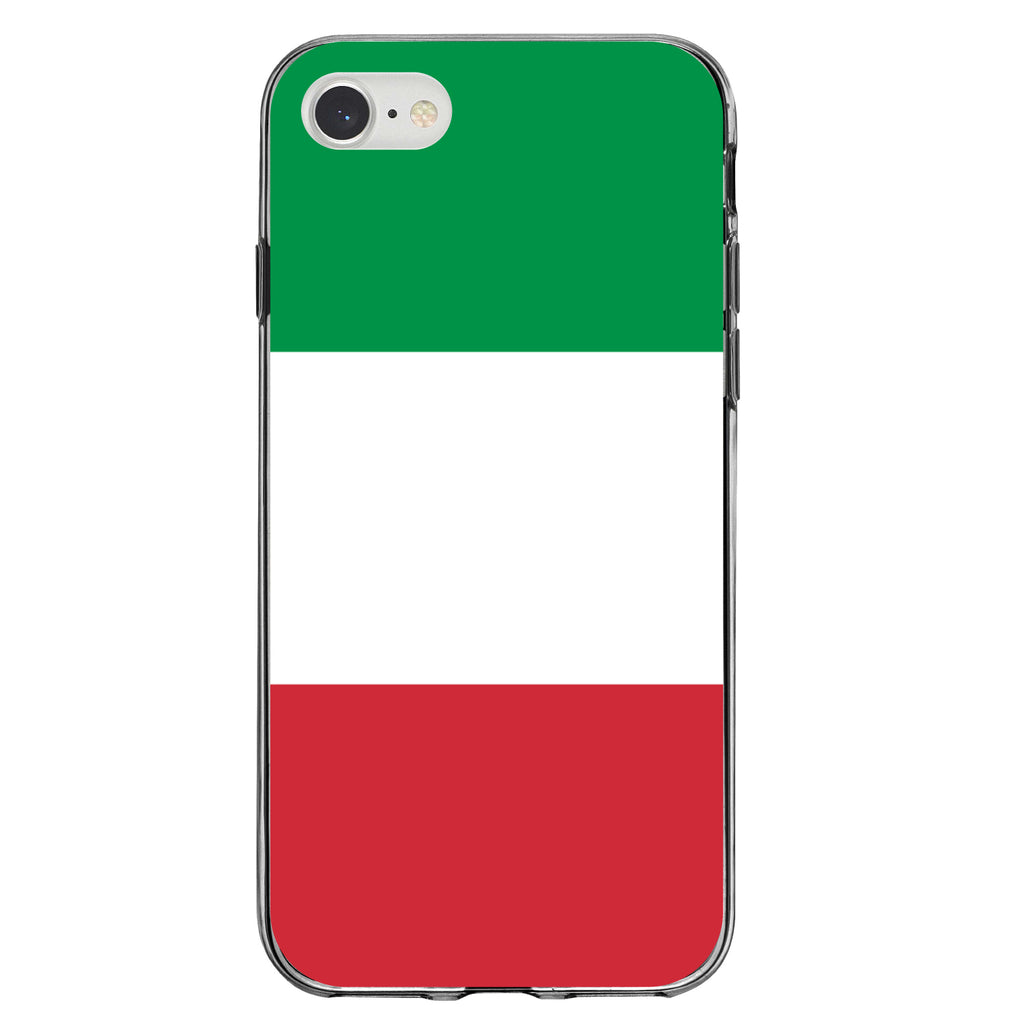 Italy Flag Red White Green Clear Shockproof iPhone Case, view 5