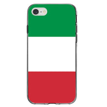 DistinctInk® Clear Shockproof Hybrid Case for Apple iPhone / Samsung Galaxy / Google Pixel - Italy Flag Red White Green