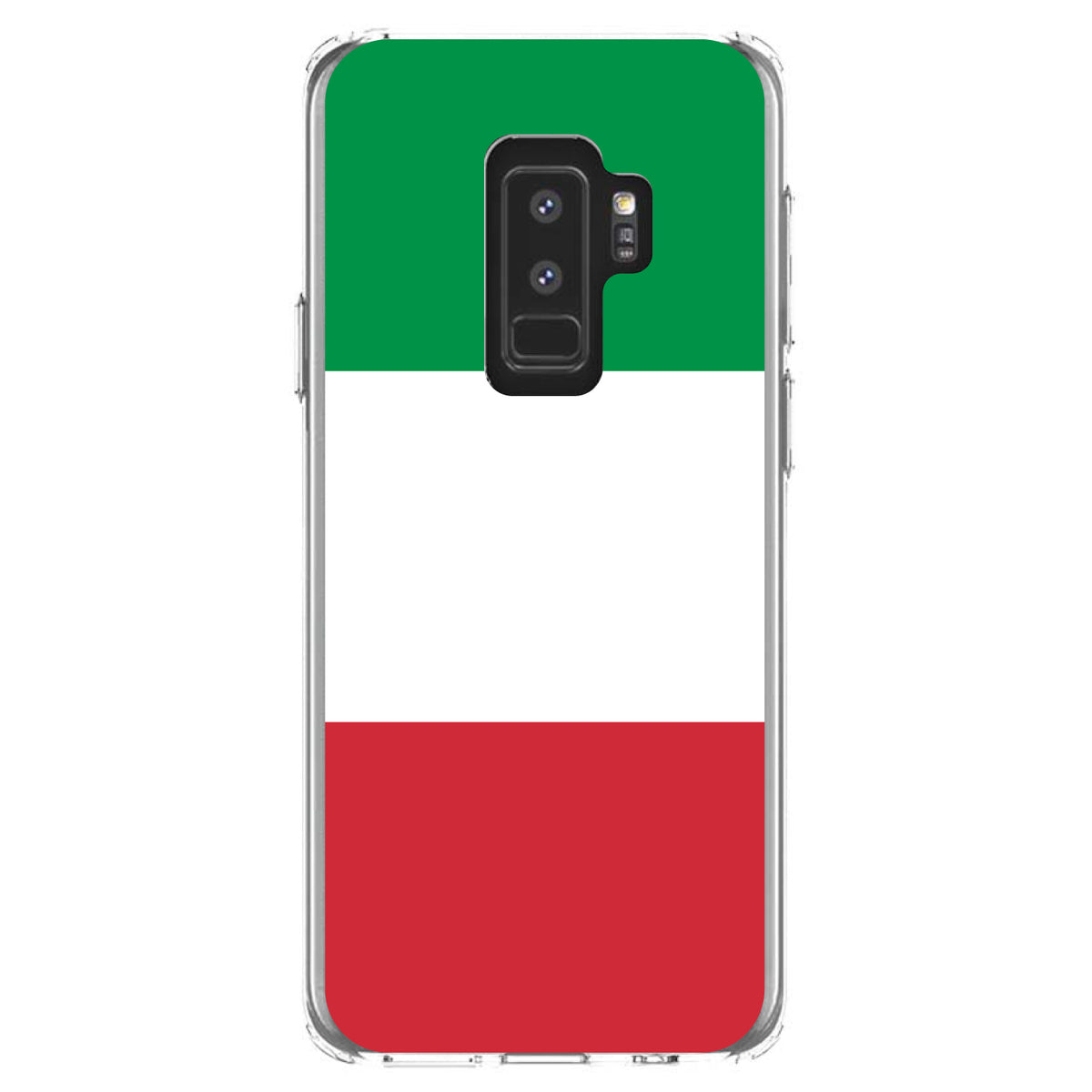 Italy Flag Red White Green Clear Shockproof iPhone Case, view 20
