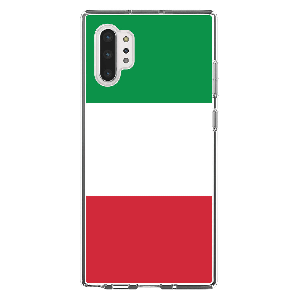Italy Flag Red White Green Clear Shockproof iPhone Case, view 10