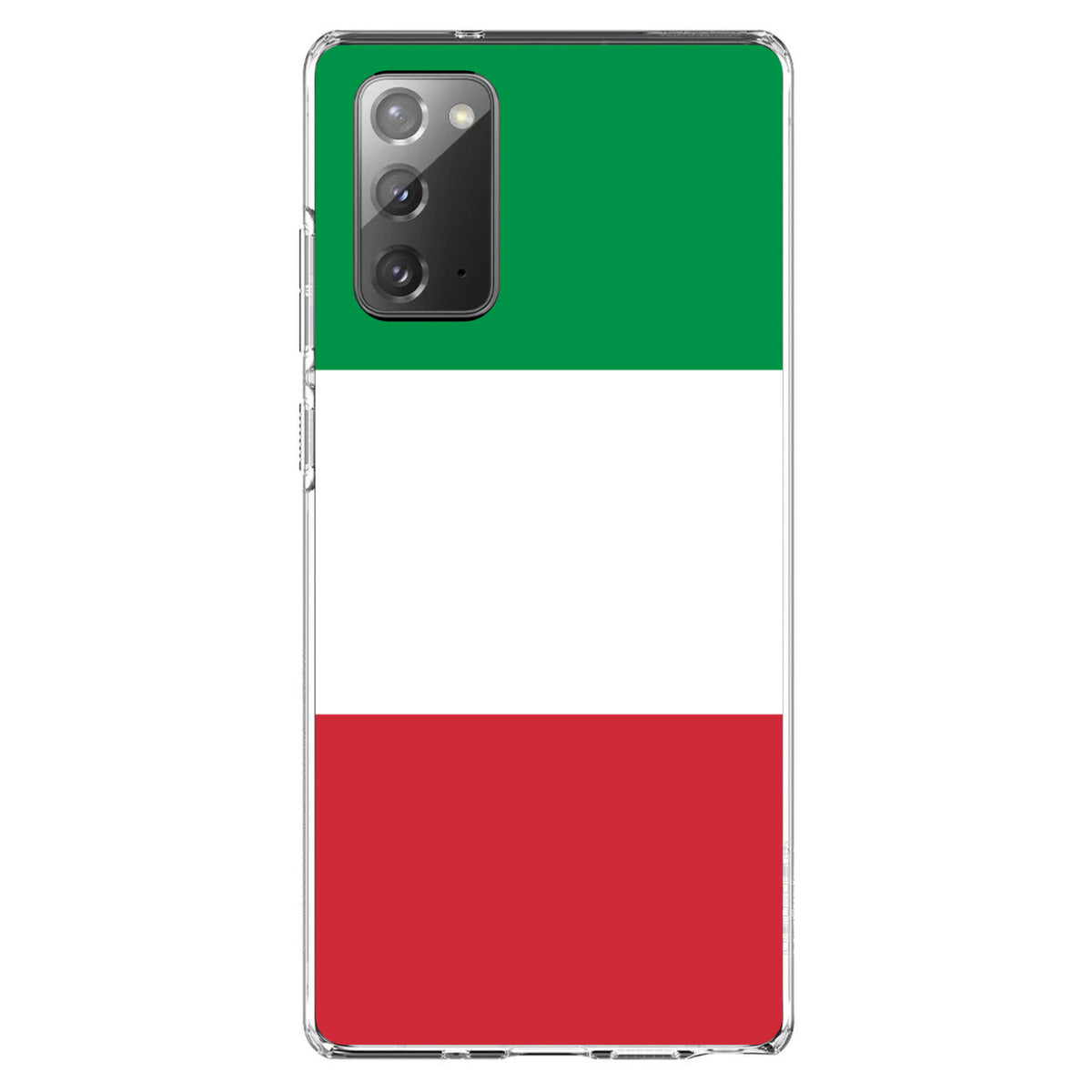 Italy Flag Red White Green Clear Shockproof iPhone Case, view 7