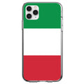 Italy Flag Red White Green Clear Shockproof iPhone Case