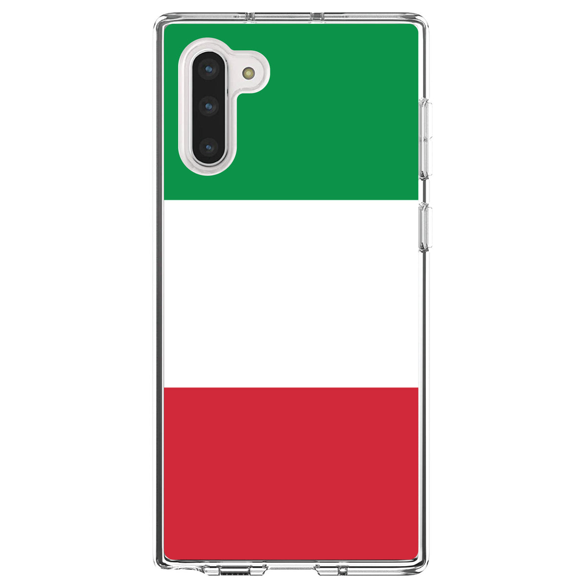 Italy Flag Red White Green Clear Shockproof iPhone Case, view 9