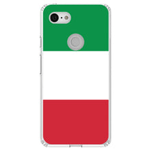 DistinctInk® Clear Shockproof Hybrid Case for Apple iPhone / Samsung Galaxy / Google Pixel - Italy Flag Red White Green