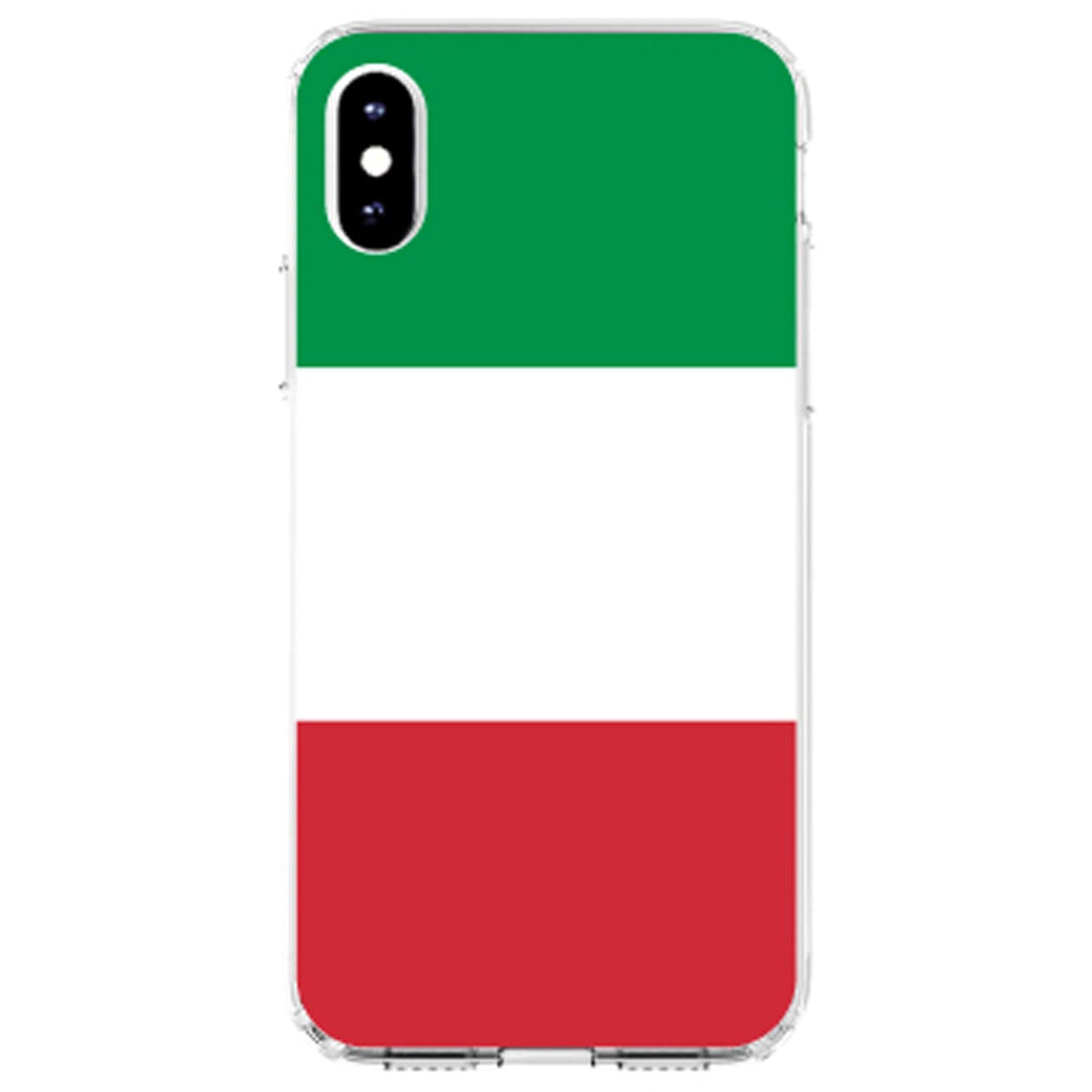 Italy Flag Red White Green Clear Shockproof iPhone Case, view 3