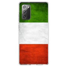 DistinctInk® Clear Shockproof Hybrid Case for Apple iPhone / Samsung Galaxy / Google Pixel - Italy Flag Old Weathered Red White Green
