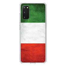 DistinctInk® Clear Shockproof Hybrid Case for Apple iPhone / Samsung Galaxy / Google Pixel - Italy Flag Old Weathered Red White Green