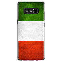 DistinctInk® Clear Shockproof Hybrid Case for Apple iPhone / Samsung Galaxy / Google Pixel - Italy Flag Old Weathered Red White Green