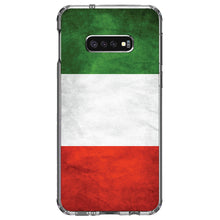 DistinctInk® Clear Shockproof Hybrid Case for Apple iPhone / Samsung Galaxy / Google Pixel - Italy Flag Old Weathered Red White Green